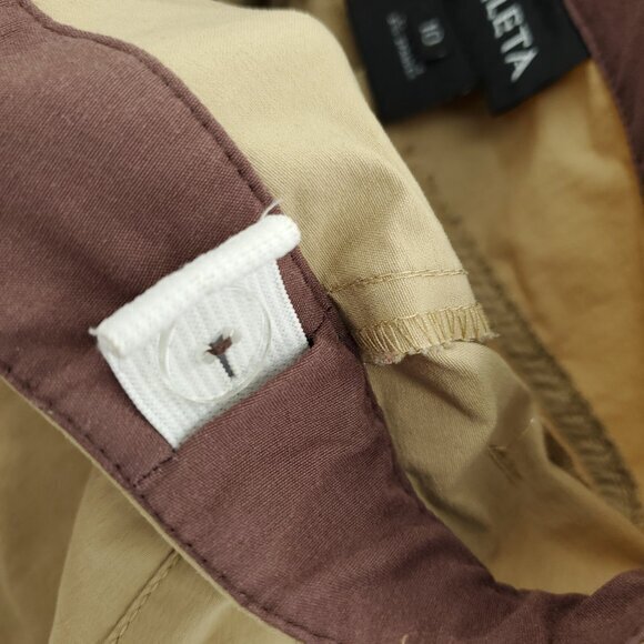 Athleta Lightweight/Quick-Dry A-Line Pleated Cargo Pocket Skirt 10 Tan - Picture 13 of 16